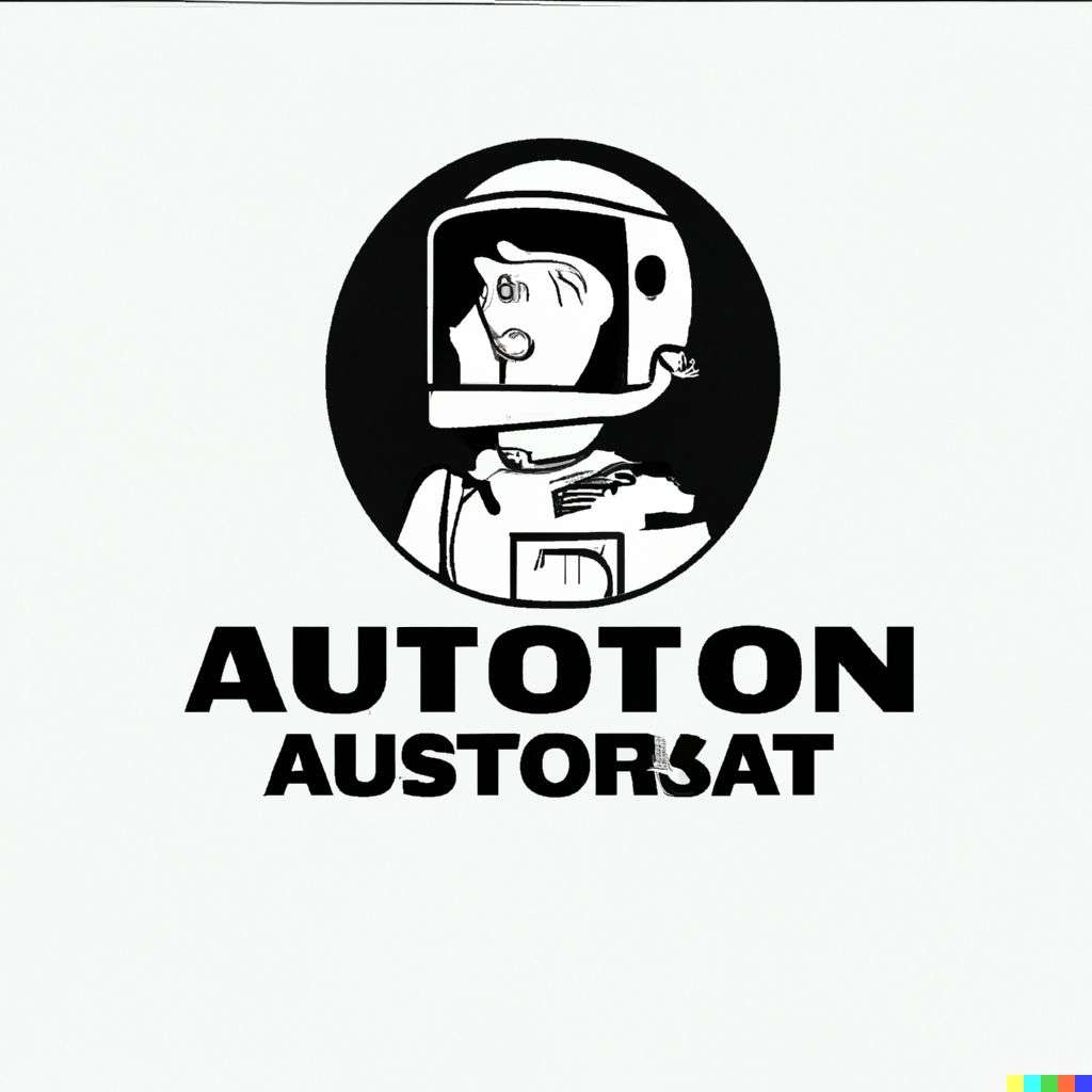 an astronaut, auto company logo design